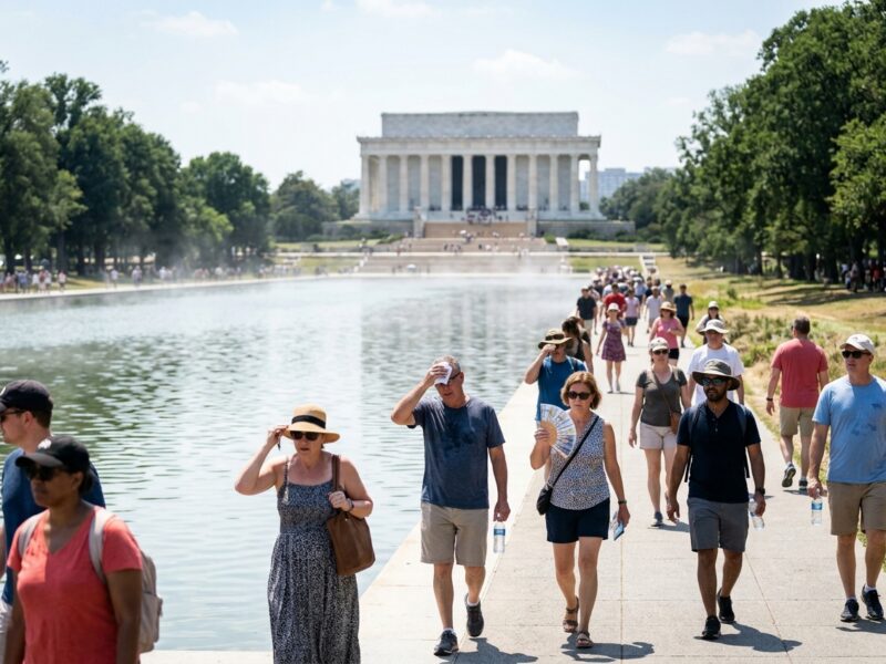 No, you cannot drink from the Lincoln Memorial Reflecting Pool