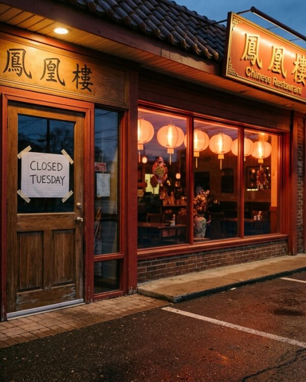 Why are Chinese restaurants closed on Tuesdays? The real reason