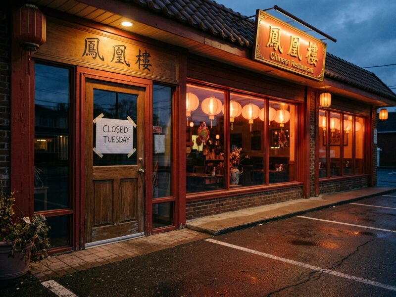 Why are Chinese restaurants closed on Tuesdays? The real reason