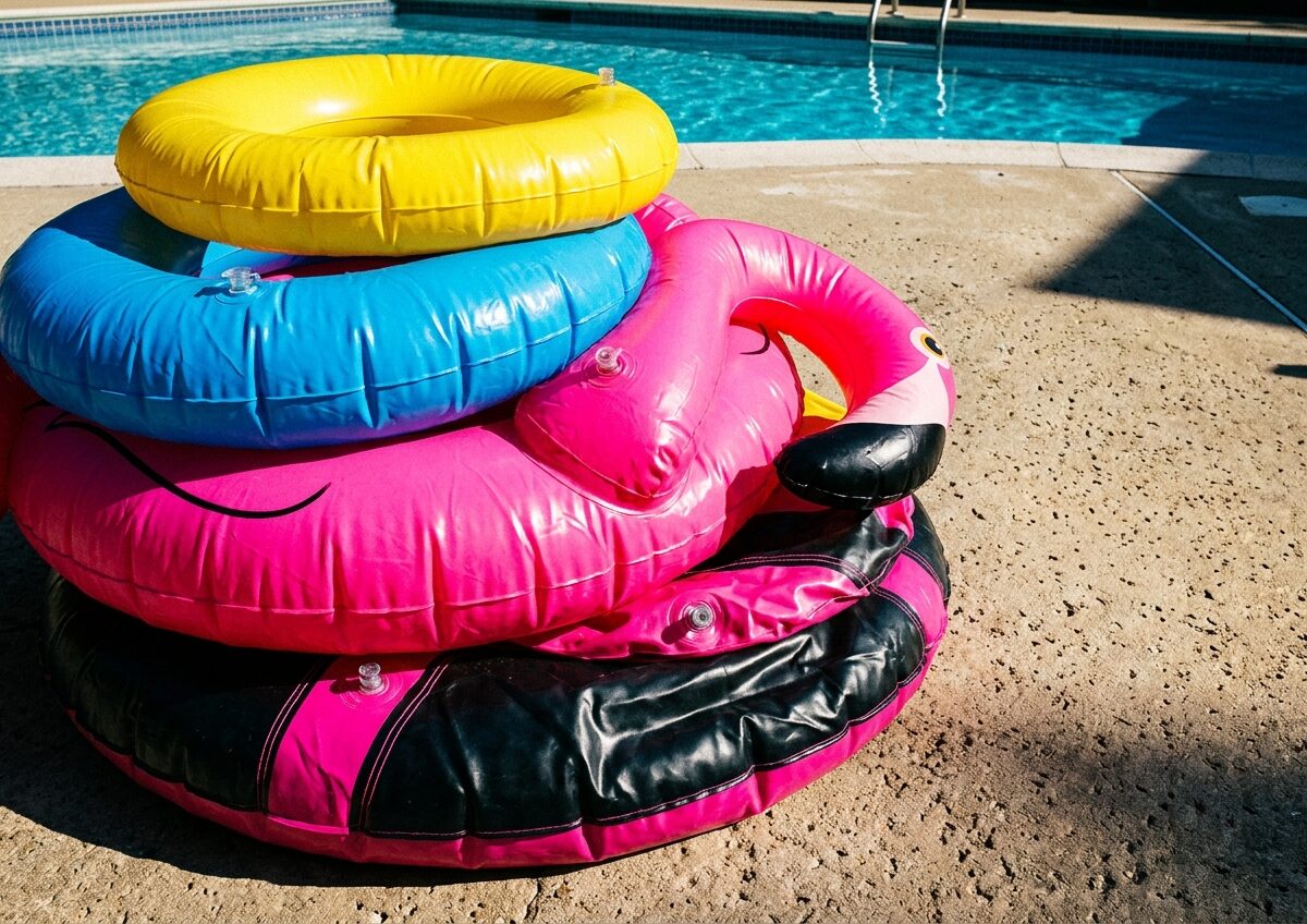 How to store custom pool floats so they actually survive the off-season