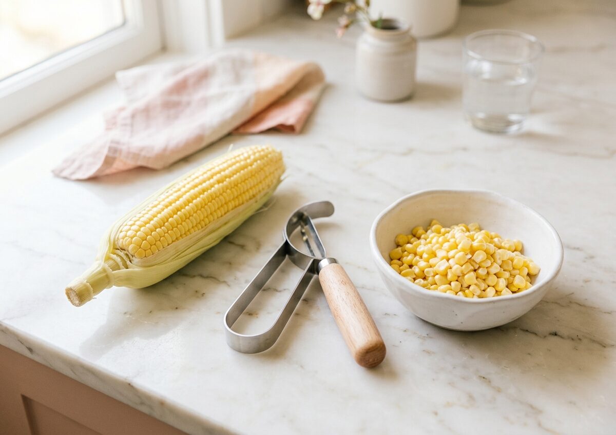 This corn stripper tool removes every kernel in about 30 seconds