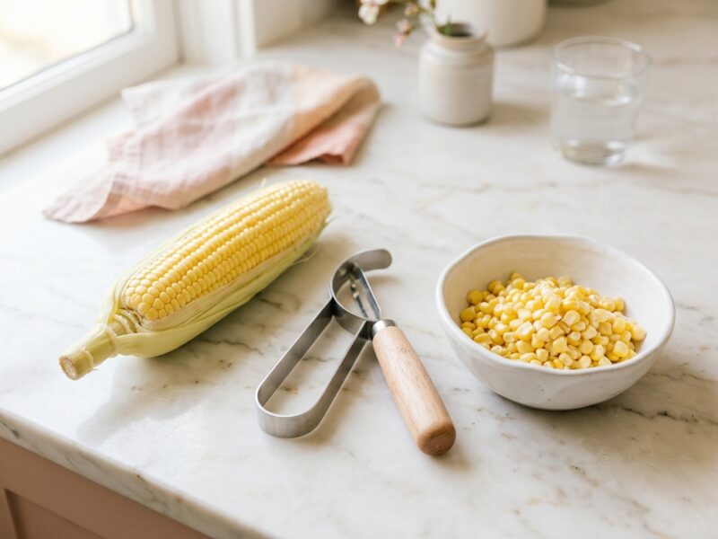 This corn stripper tool removes every kernel in about 30 seconds