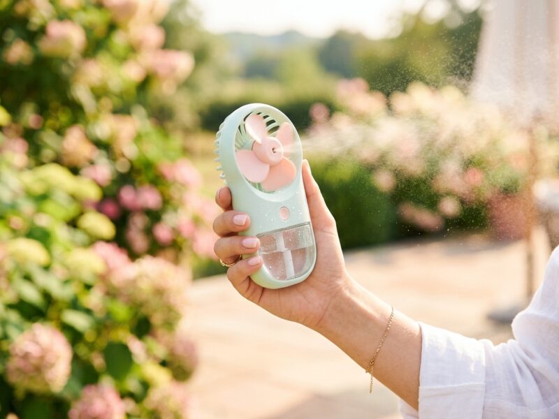 This $12 handheld misting fan is the only reason I survived this heat