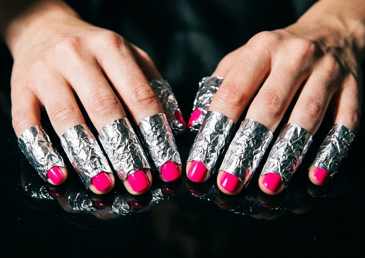 Remove fake nails at home with just acetone and warm water