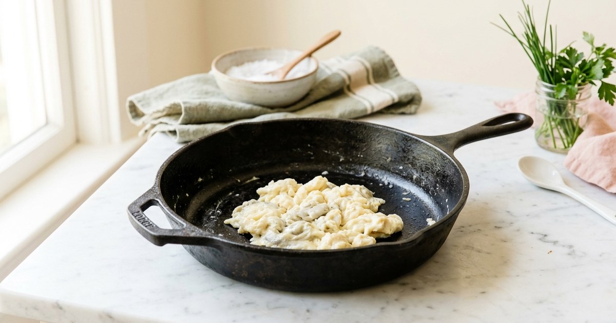 Why does my cast iron pan turn food gray (even when you season it right)