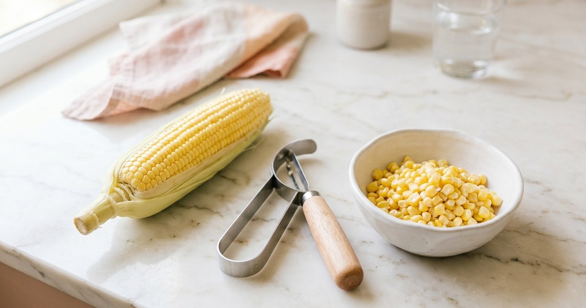 This corn stripper tool removes every kernel in about 30 seconds