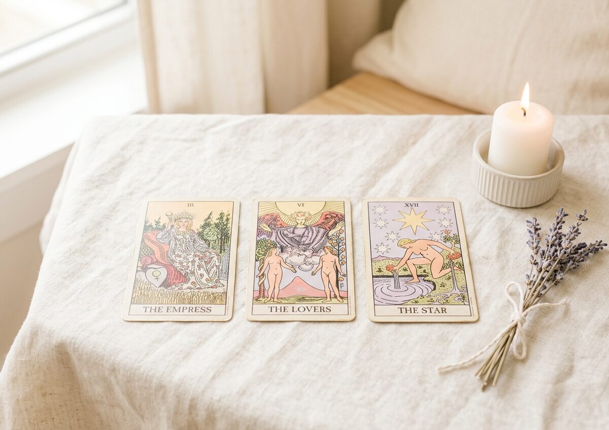 How to read a 3 card tarot spread (even if you're brand new)
