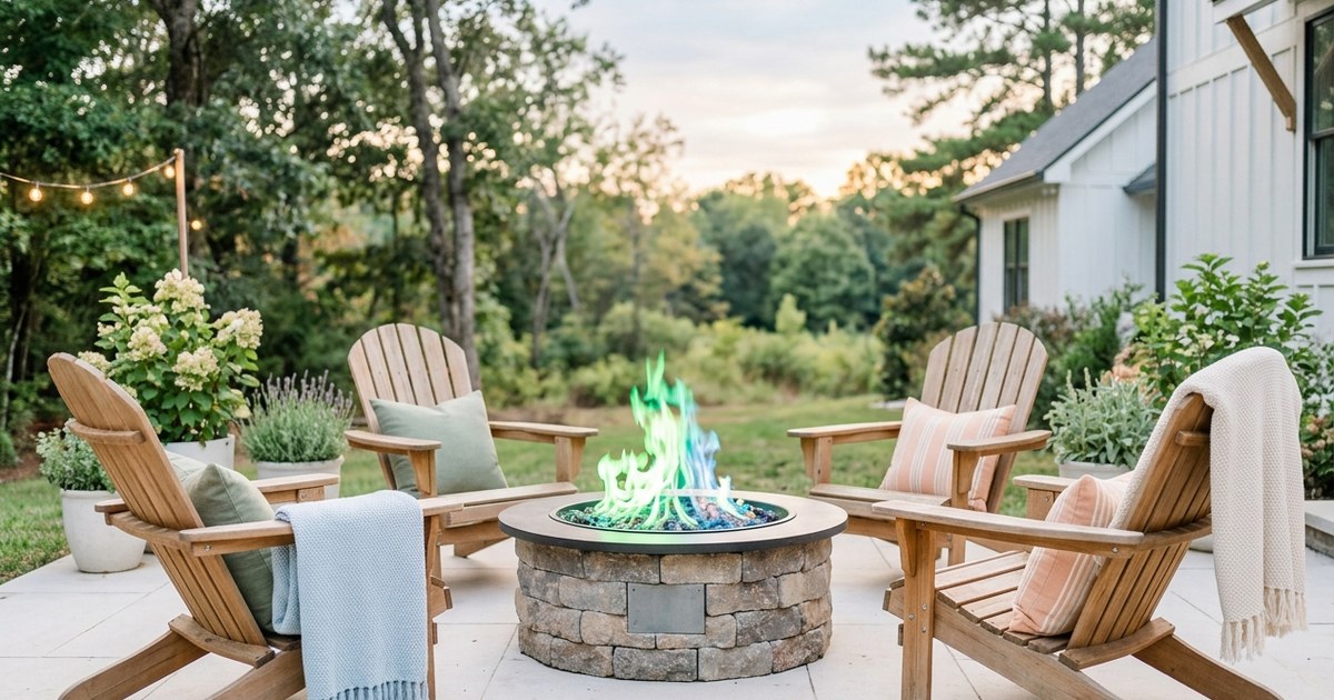 Fire pit flame color changers are real and they’re incredible
