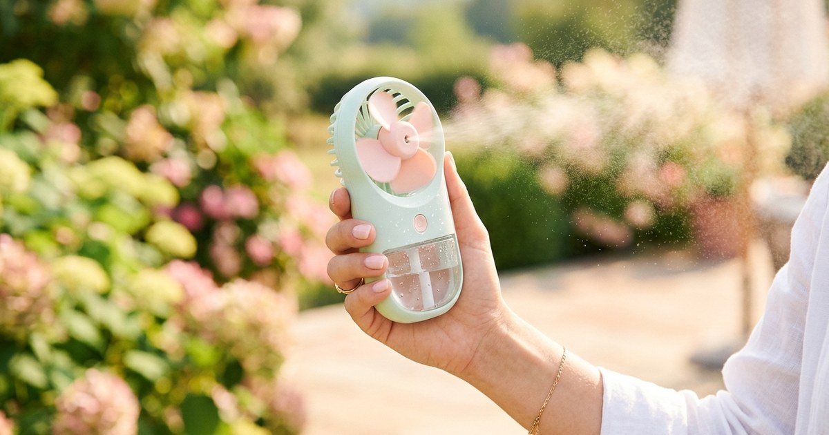This $12 handheld misting fan is the only reason I survived this heat