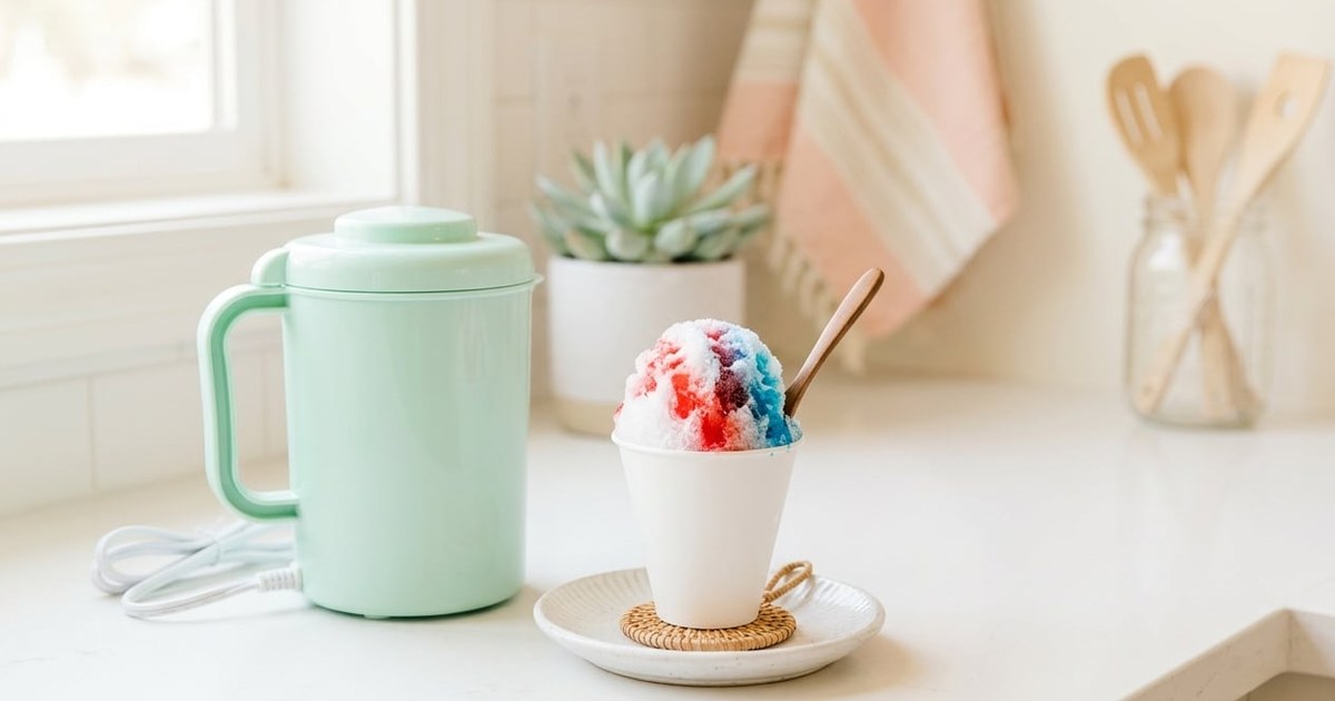 This handheld snow cone maker costs less than one stadium snow cone