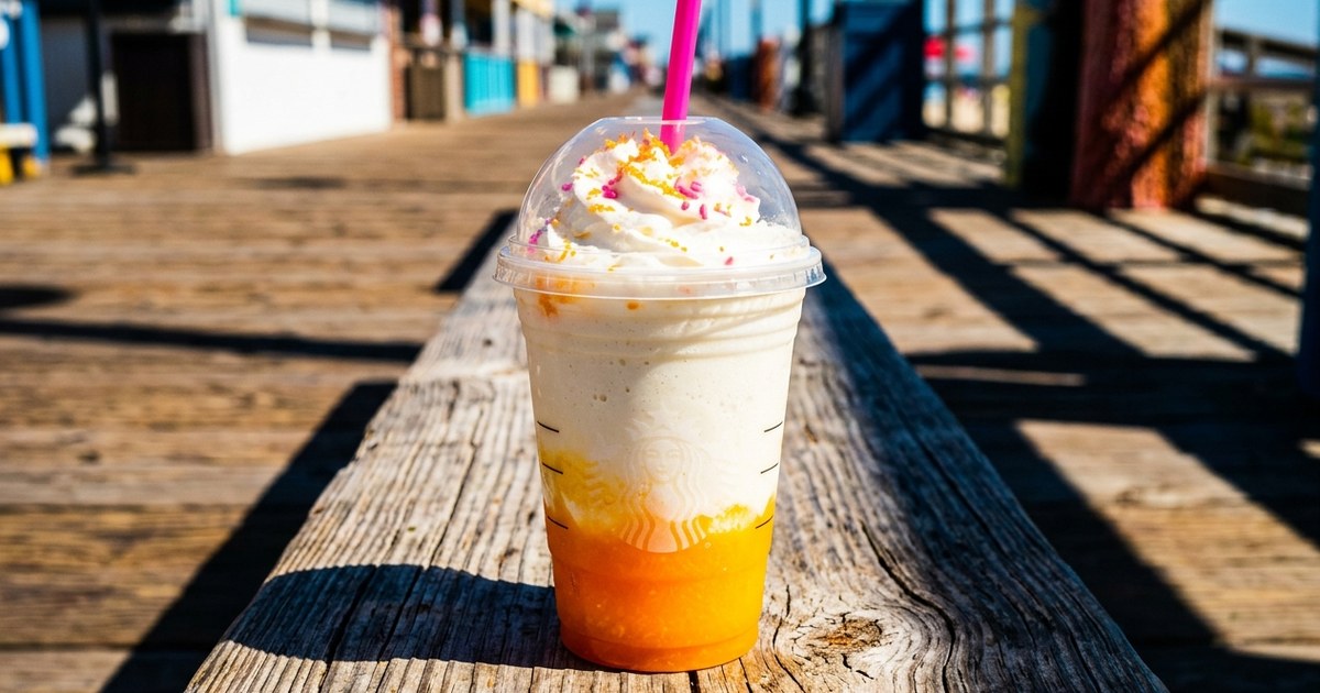 The Starbucks Orange Dreamsicle Float that tastes like a boardwalk in a cup