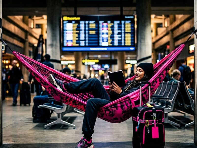 TSA says you can hang a hammock in the airport and honestly, same